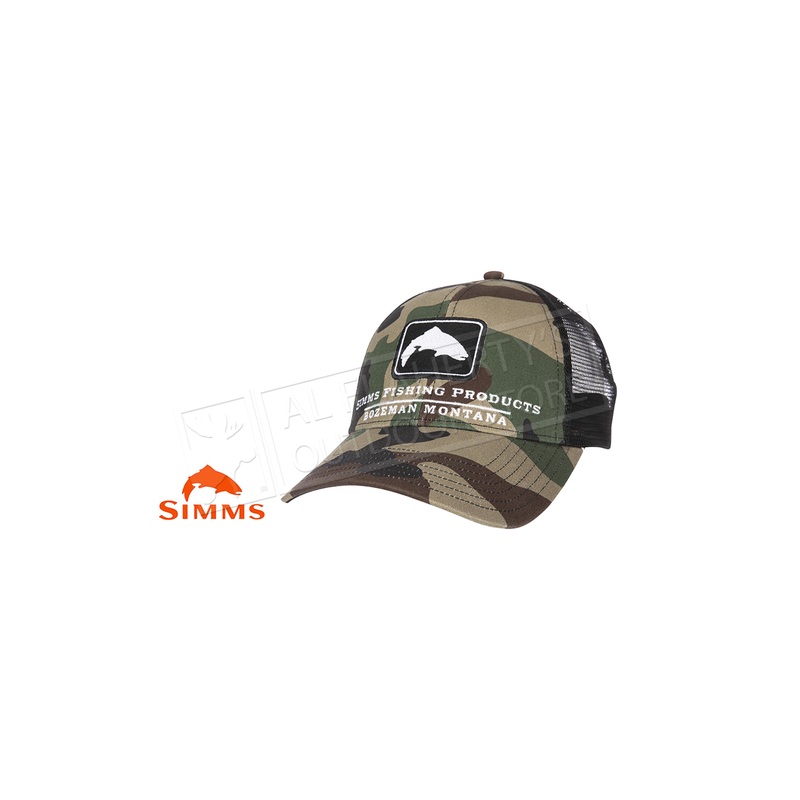 Simms Trout Icon Trucker CX Woodland Camo #12226-569-00