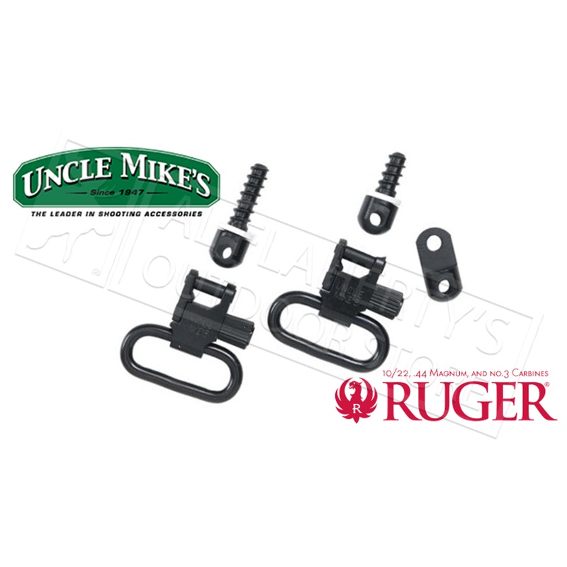 Uncle Mike’s Auto and Single Shot Ruger Carbine and 10/22 Swivels in Black #14612