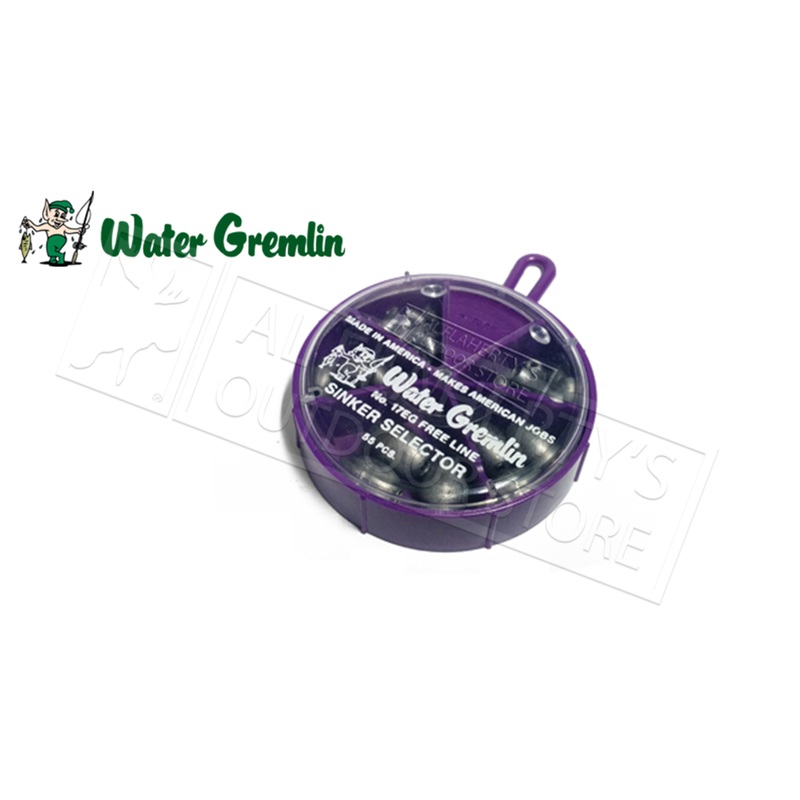 Water Gremlin Egg Sinkers, Sinker Selector, 55 Pieces, Mixed Sizes #17EG
