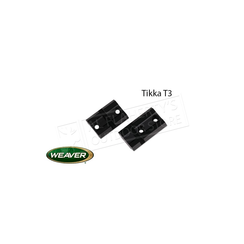 Weaver Optics Top Mount Base Pair for Tikka T3 Rifles #48476