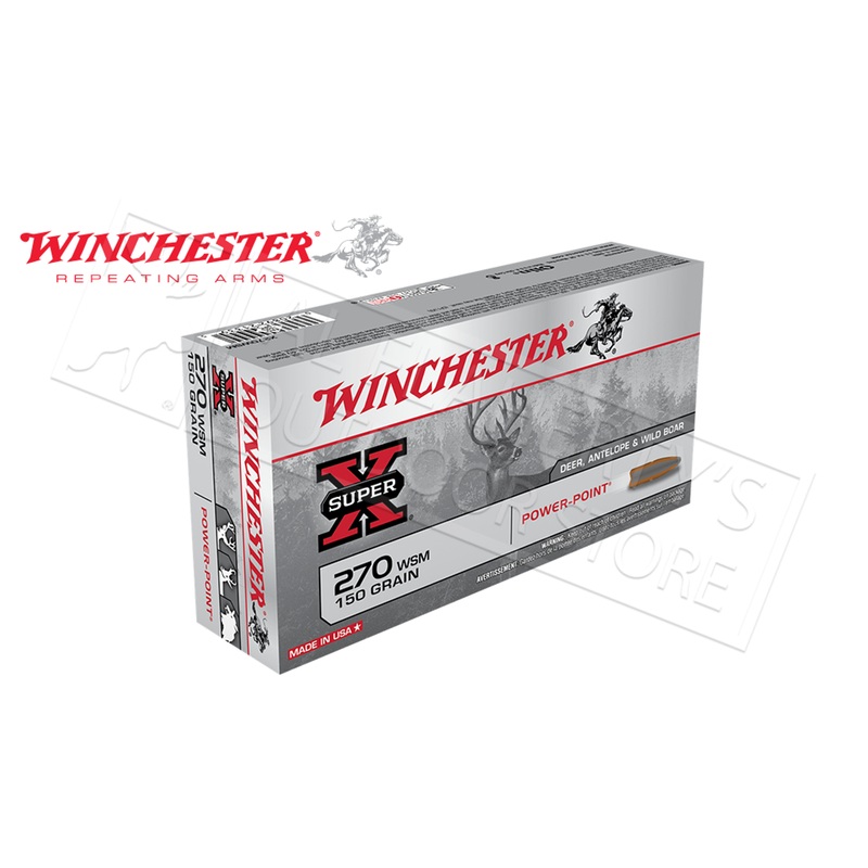 Winchester 270 WSM Super X, Power Point 150 Grain Box of 20 #X270WSM