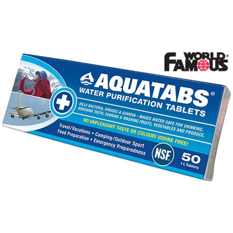 World Famous Aquatabs Water Purification Tablets, 50 Pack #1368