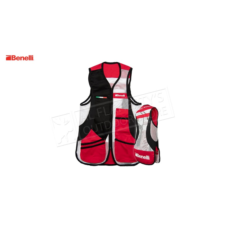 Benelli Shooting Vest, Red, White & Black #5007