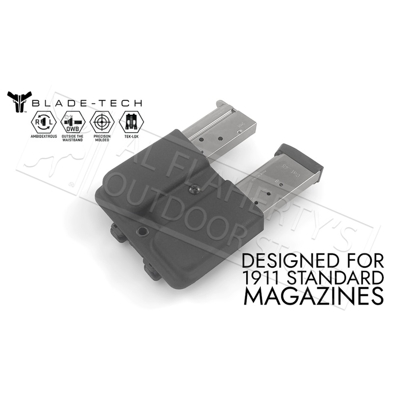 Blade-Tech Signature Double Mag Pouch for 1911 Series Magazines with TekLok Mount #AMMX00241911SSTLBLK-1
