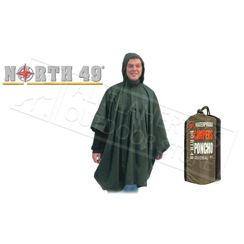 North 49 Campers Poncho with Carry Bag, Universal Fit #8790