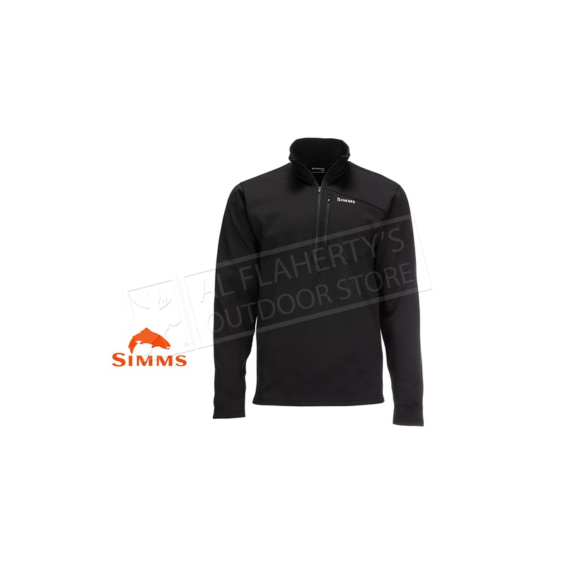 Simms Men’s Thermal 1/4 Zip Top, Black #13314-001