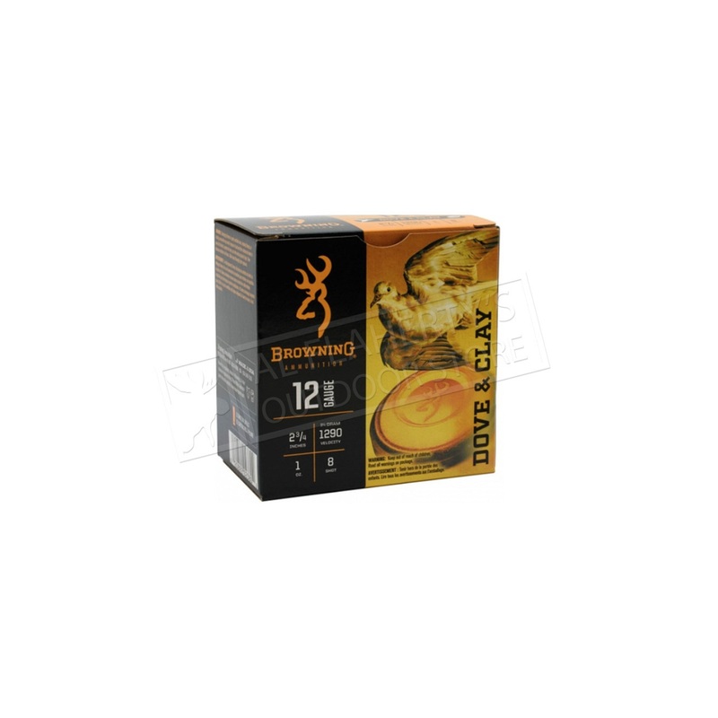 (Store Pick up Only) Browning Ammo Dove & Clay Shot Shells, 2-3/4, 1 oz. No. 8, Case of 250 #B193811228
