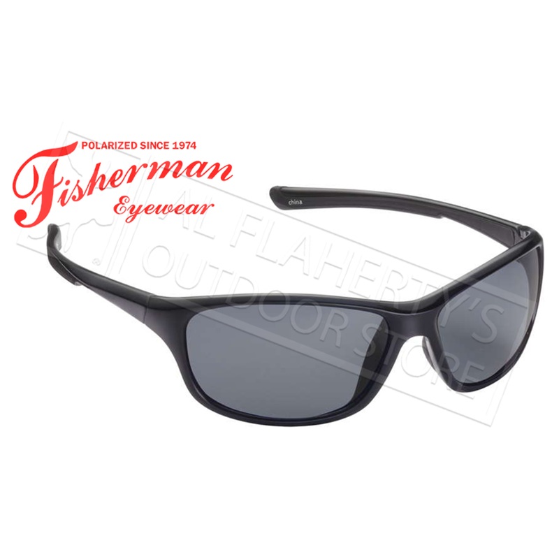 Fisherman Eyewear Cruiser Polarized Sunglasses, Black with Grey Lens #50470001