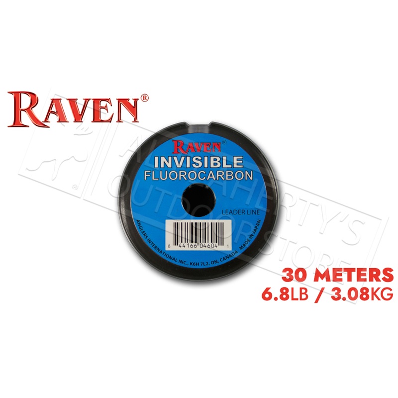 Raven Invisible Fluorocarbon Leader Spool, 6.8 lb 30 Meters #RVFC68
